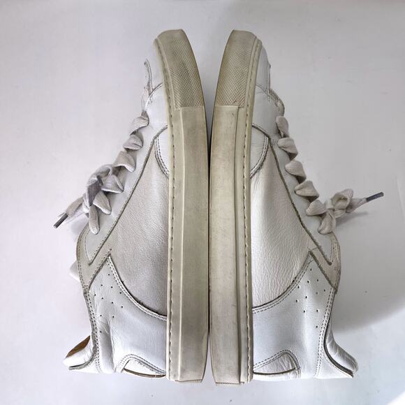 MM6 MAISON MARTIN MARGIELA Leather Low Top Sneakers in White Size 39.5/9.5 - Picture 10 of 15